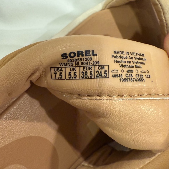 Sorel Sorel Ella II Puff Slides Women's Stylish Tan and Cream Women's Size 7.5 - Picture 5 of 5
